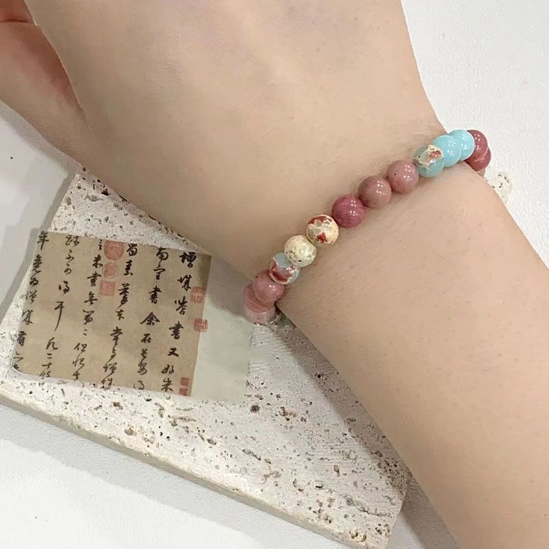 Vòng Tay Đá Sứ Cao Cấp Thiết Kế Đơn Giản Dễ Phối Đồ Phong Cách ins niche Cho Nữ