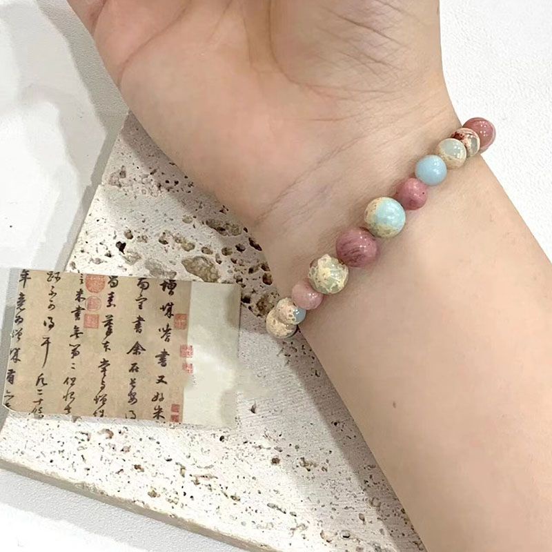 Vòng Tay Đá Sứ Cao Cấp Thiết Kế Đơn Giản Dễ Phối Đồ Phong Cách ins niche Cho Nữ