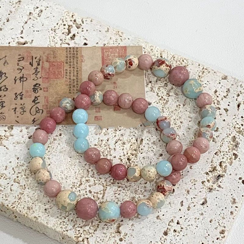 Vòng Tay Đá Sứ Cao Cấp Thiết Kế Đơn Giản Dễ Phối Đồ Phong Cách ins niche Cho Nữ