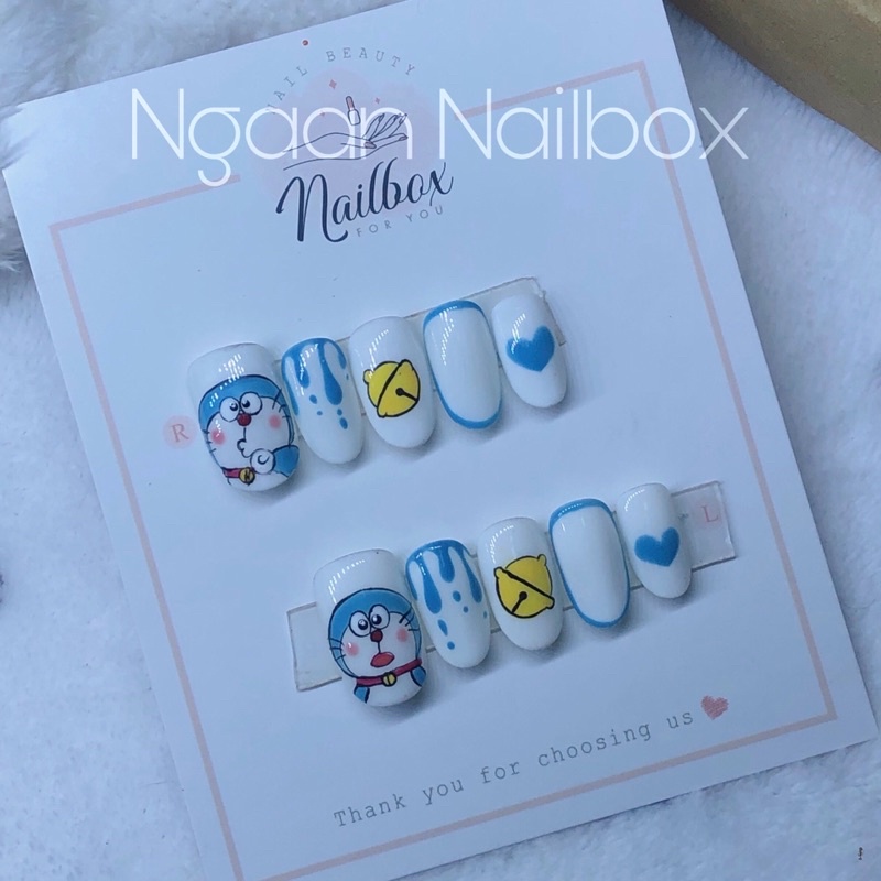 NAILBOX HÌNH DORAEMON VẼ TAY. MẪU NAIL CÓ SẴN