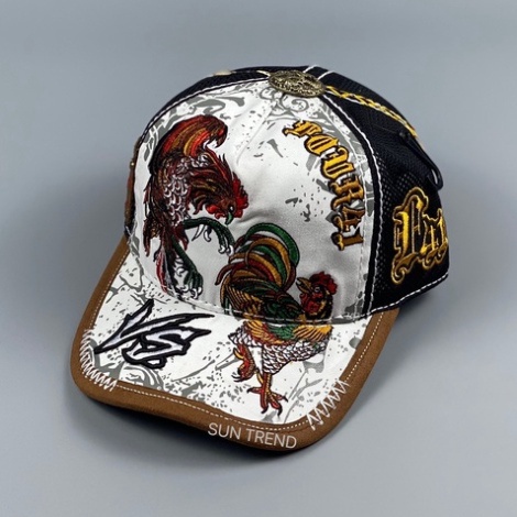 NÓN KẾT ÔNG ĐỊA  FOUR 41, MŨ LƯỠI TRAI THÊU HÌNH GÀ PHONG CÁCH MẠNH MẼ CÁ TÍNH