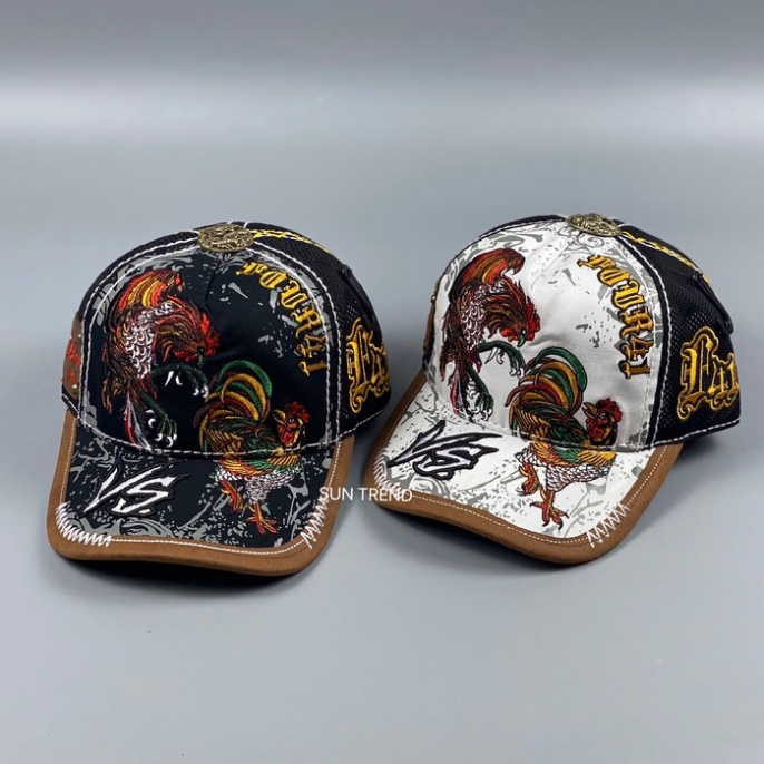 NÓN KẾT ÔNG ĐỊA  FOUR 41, MŨ LƯỠI TRAI THÊU HÌNH GÀ PHONG CÁCH MẠNH MẼ CÁ TÍNH