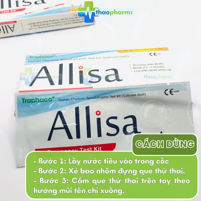 Que thử thai bản to 4mm của Traphaco - giao hàng kín đáo, che tên