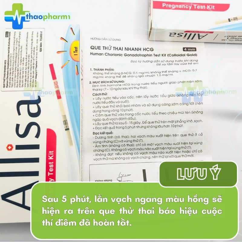 Que thử thai bản to 4mm của Traphaco - giao hàng kín đáo, che tên