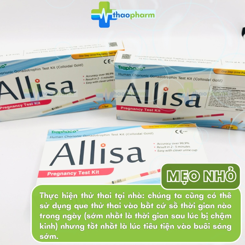 Que thử thai bản to 4mm của Traphaco - giao hàng kín đáo, che tên