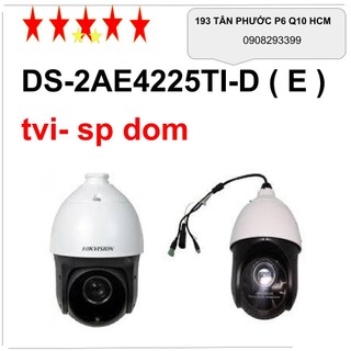 Camera hd-tvi speed dome 2.0 megapixel hikvision ds-2ae4225ti-d