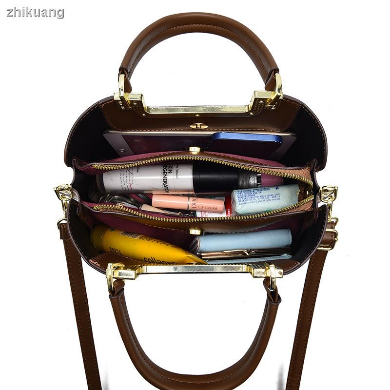 Túi Xách Cỡ Lớn Màu Sắc Tương Phản Phong Cách retro Thời Trang Thu Đông 2023 Cho Phụ Nữ Trung Niên