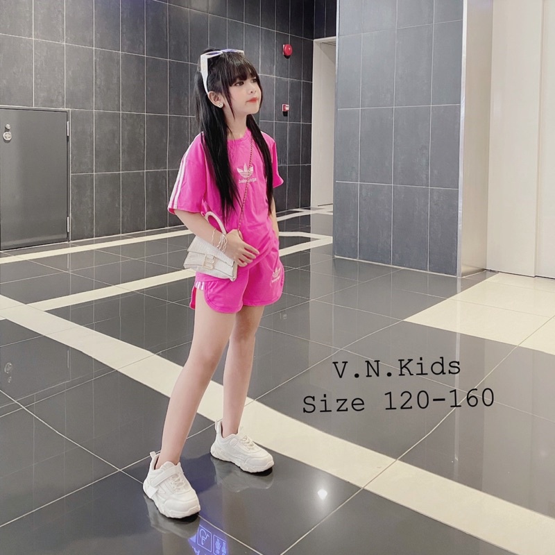 Bộ thể thao thêu Daspalen cho Bé chất lừ đón hè size đại 17kg - 42kg