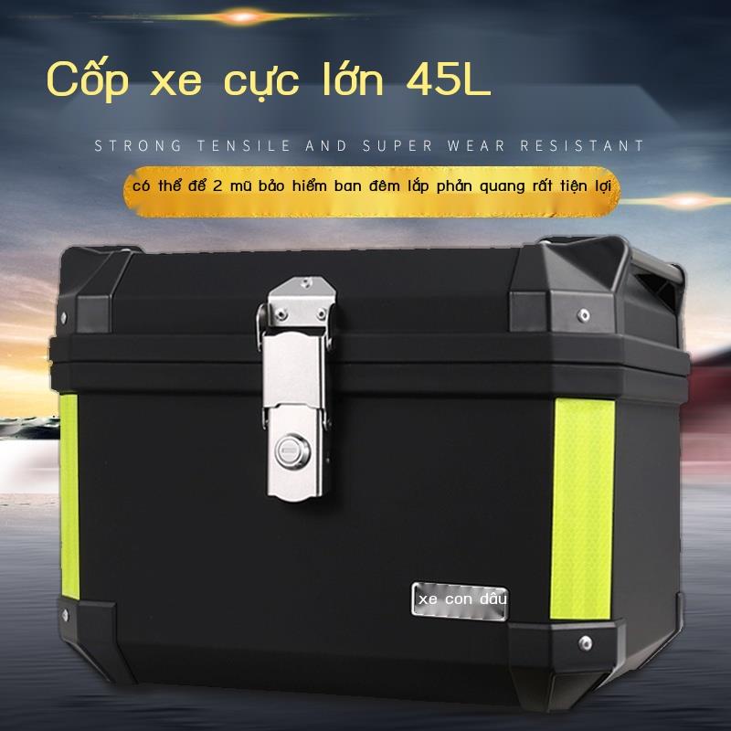 Cốp xe dung tích lớn Haojue Xe máy Honda Suzuki Xe điện phổ thông bàn đạp hợp kim không nhôm hộp đuôi take