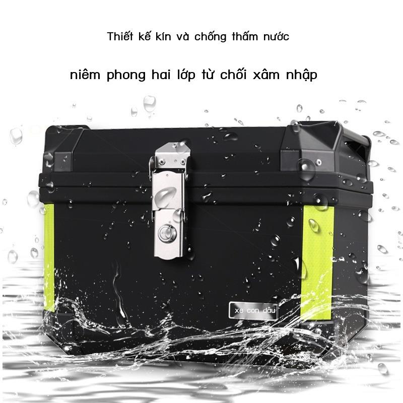 Cốp xe dung tích lớn Haojue Xe máy Honda Suzuki Xe điện phổ thông bàn đạp hợp kim không nhôm hộp đuôi take