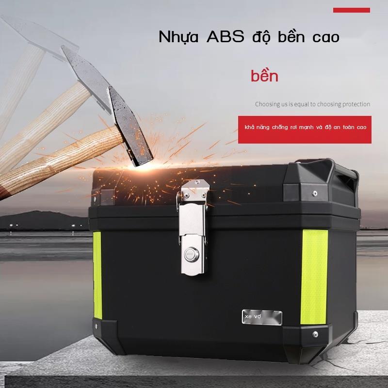 Cốp xe dung tích lớn Haojue Xe máy Honda Suzuki Xe điện phổ thông bàn đạp hợp kim không nhôm hộp đuôi take