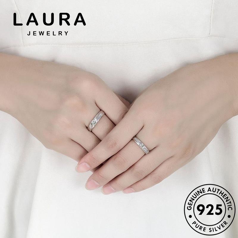 Nhẫn Cặp Mạ Bạc 925 M064 Đính Kim Cương Nhân Tạo Đơn Giản