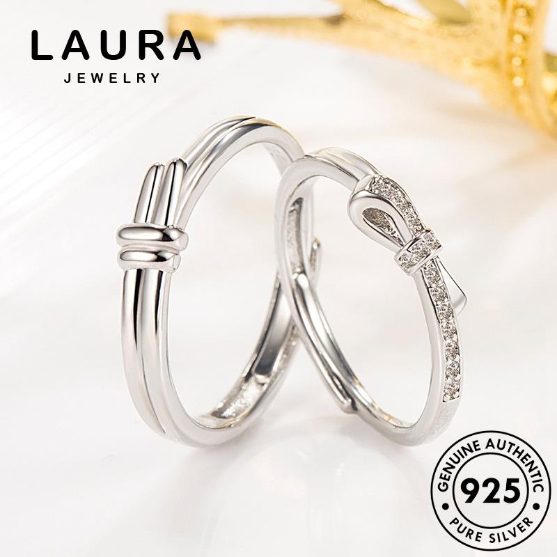 Nhẫn Cặp Mạ Bạc 925 M064 Đính Kim Cương Nhân Tạo Đơn Giản