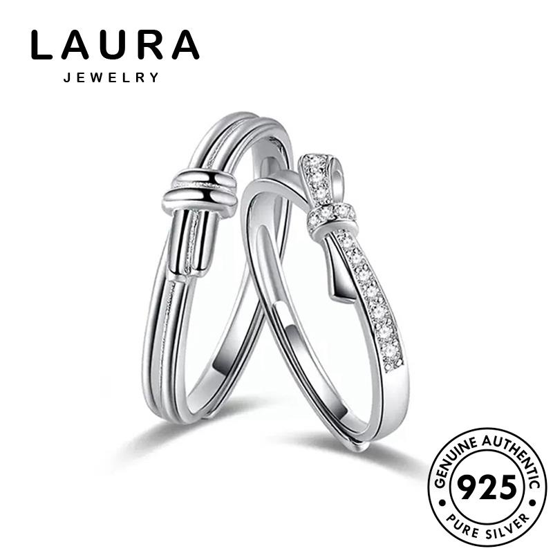 Nhẫn Cặp Mạ Bạc 925 M064 Đính Kim Cương Nhân Tạo Đơn Giản