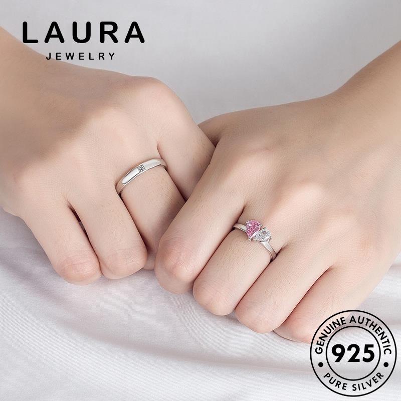 Nhẫn Cặp Mạ Bạc 925 M064 Đính Kim Cương Nhân Tạo Đơn Giản