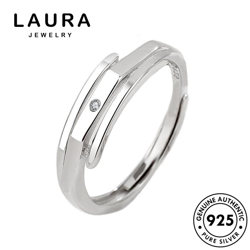 Nhẫn Cặp Mạ Bạc 925 M064 Đính Kim Cương Nhân Tạo Đơn Giản