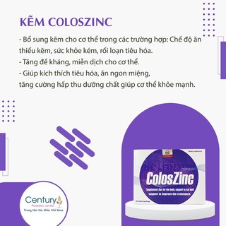Kẽm ColosZinc Cho Bé