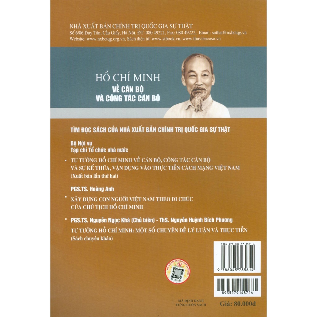 Sách - Hồ Chí Minh - Về Cán Bộ Và Công Tác Cán Bộ - NXB Chính Trị Quốc Gia Sự Thật