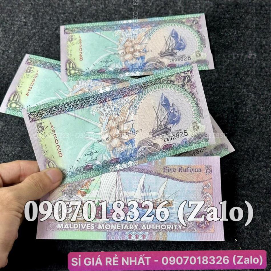 Tờ tiền thuận buồm xuôi gió Maldives lưu niệm macao giao ngẫu nhiên số