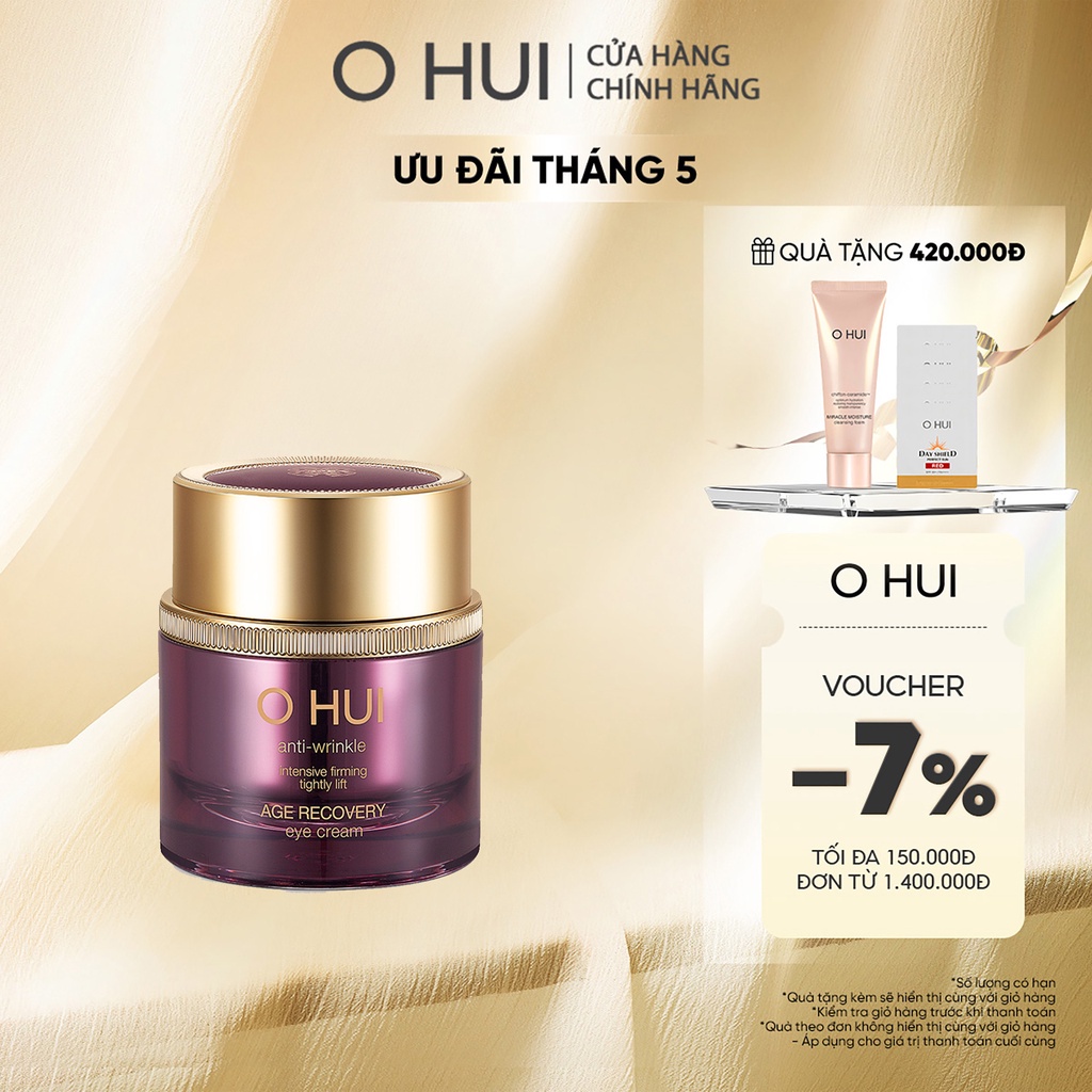 Kem vùng mắt cải thiện nếp nhăn OHUI Age Recovery Cream 25ml
