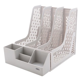 Kệ đựng hồ sơ - kệ ráp 3 ngăn có khay cắm bút deli việt nhật