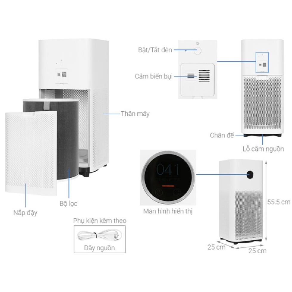 Máy Lọc Không Khí Xiaomi Air Purifier 4 Lite  - Bản Quốc Tế Phù Hợp Không Gian 40 m2 - Bảo Hành 12 Tháng