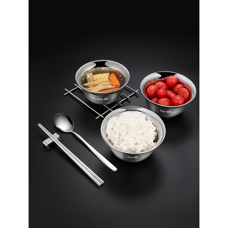 Daoqi 304 Inox Di Động Bộ Bát Đũa Bộ Đồ Ăn Du Lịch Ngoài Trời Take Away Trẻ Em Học Sinh Bộ Đồ Ăn Cho Bé