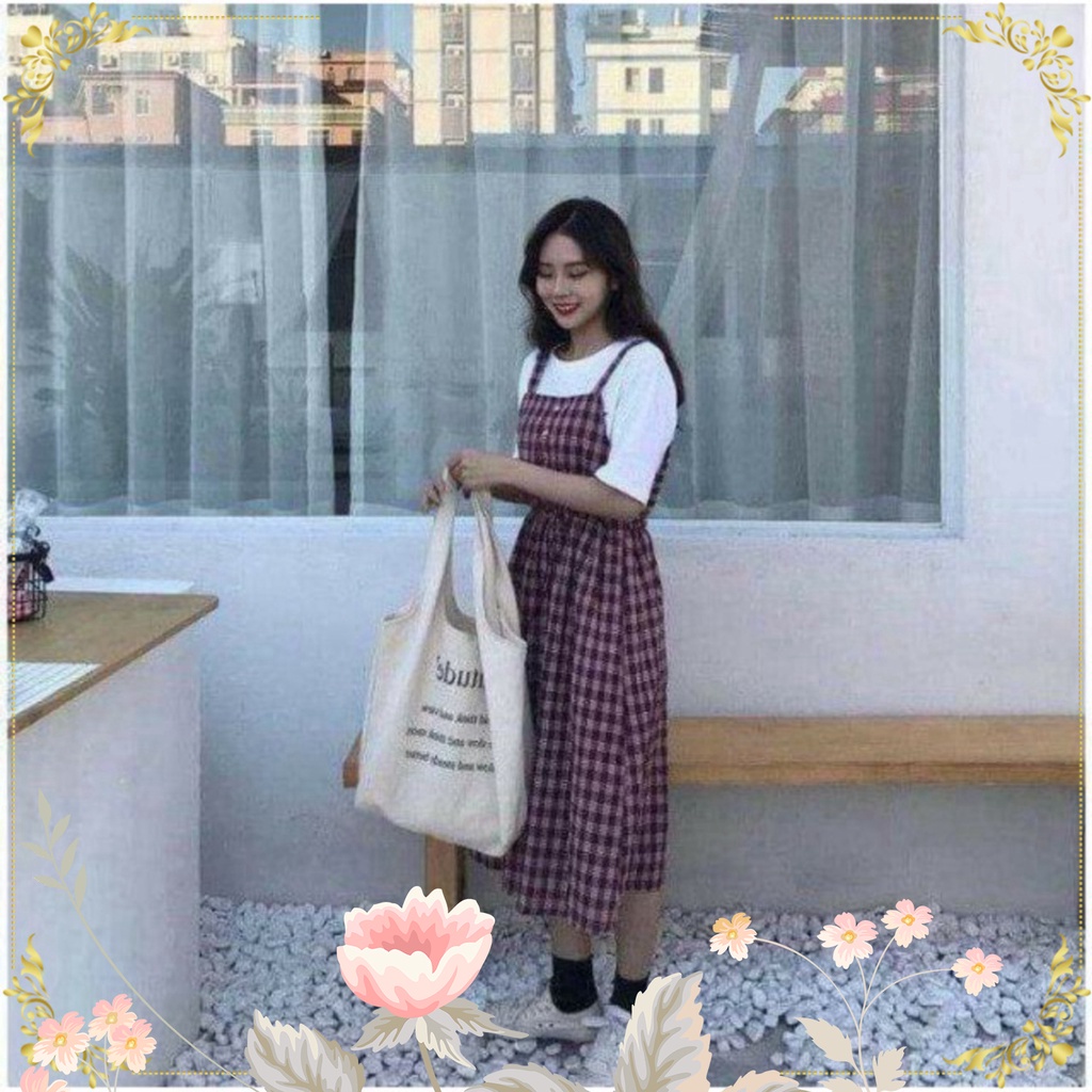 YẾM KẺ CARO ULLAZANG THẮT NƠ EO HOT HIT - (Sp sẵn) 👗
