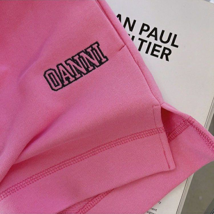 Bán Chạy Nhất Jiashucheng#Quần Short Nữ Lưng Cao Ống Rộng Thêu Chữ Thời Trang Mới