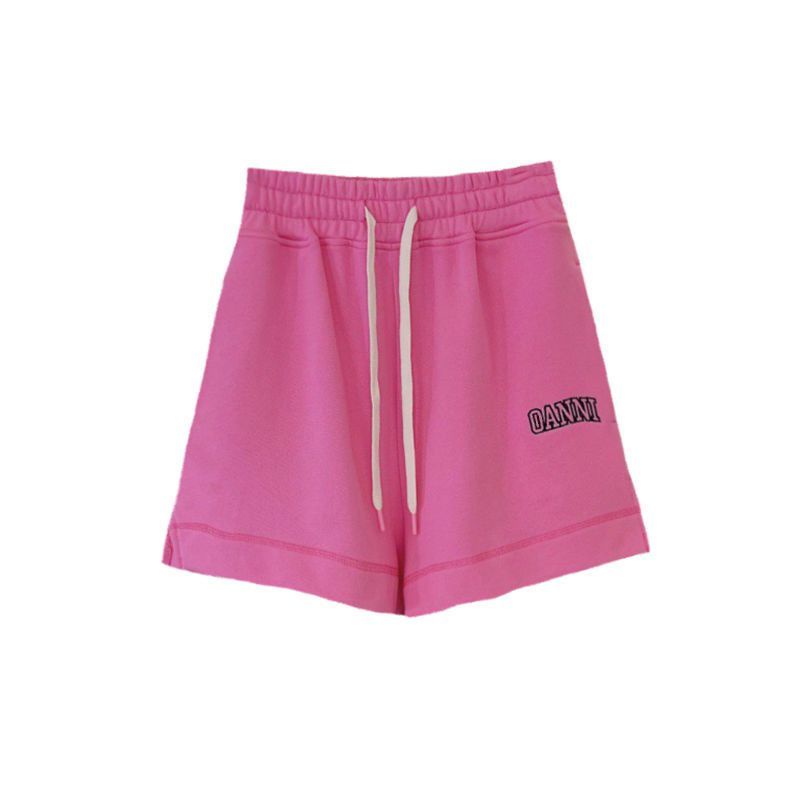 Bán Chạy Nhất Jiashucheng#Quần Short Nữ Lưng Cao Ống Rộng Thêu Chữ Thời Trang Mới