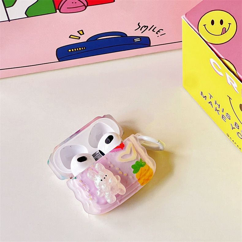 Vỏ Bảo Vệ Hộp Sạc Tai Nghe Bluetooth Không Dây airpods1 / 2 / pro3 Hình Mèo Kitty Màu Trắng Dễ Thương