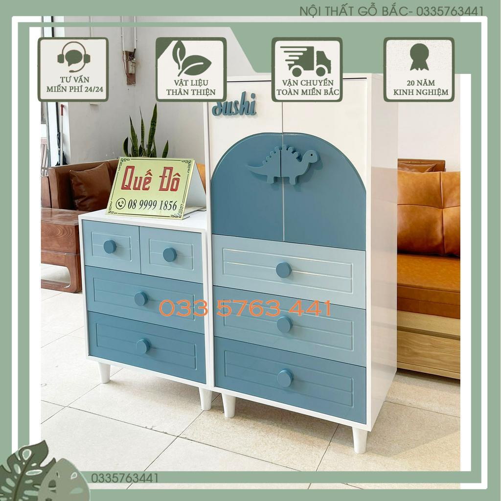 Tủ quần áo trẻ em gỗ MDF phủ melamine chắc chắn và ăn toàn với trẻ em
