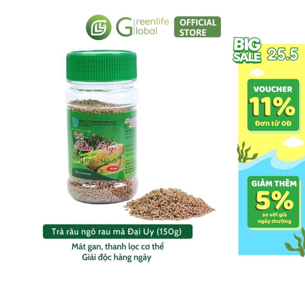 Trà râu ngô Đại Uy chính hãng (150g) - thanh nhiệt, mát gan, giải độc, lợi tiểu
