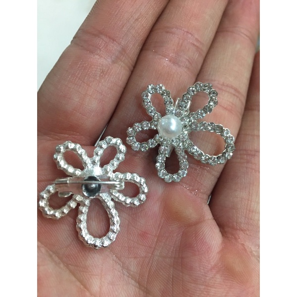 Nơ hoa gắn ngọc 2,8cm