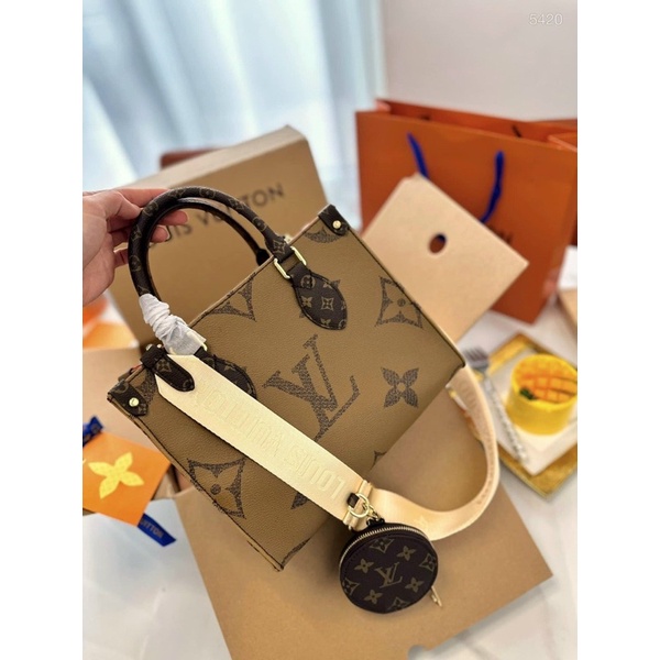 Túi tote công sở lv onthego kèm ví tròn 25cm 2box xịn
