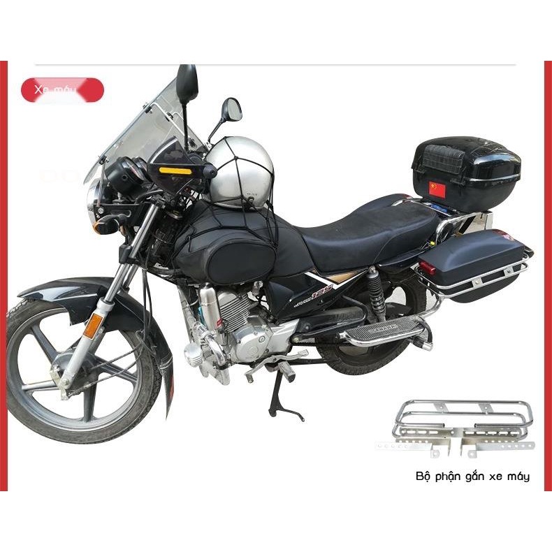 Hộp đuôi xe máy 2 bên hộp điện có đèn trên hộp đa năng hộp treo đồ nghề ô tô hoàng tử hộp hông xe máy