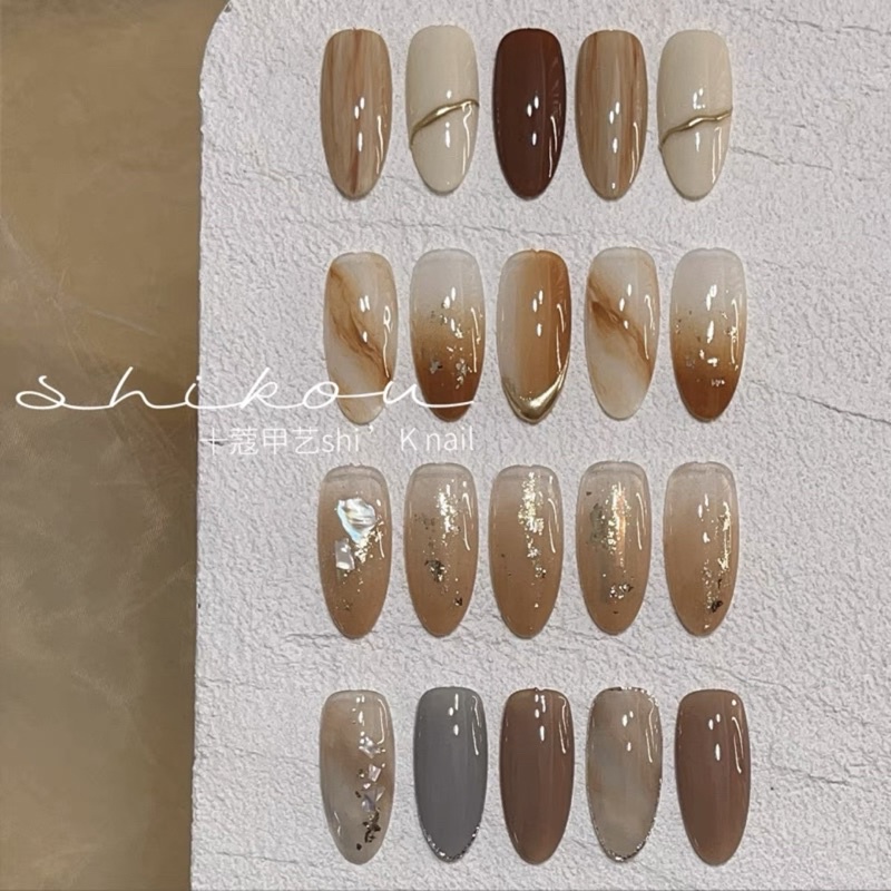 Móng bẻ Hàn Quốc tập vẽ, làm vân đá tròn bầu nail