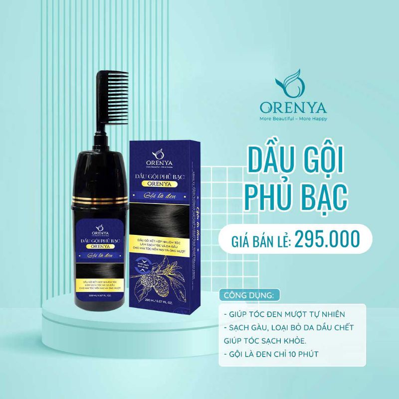 Dầu gội phủ bạc đen&nâu chiết xuất từ thảo dược không hoá chất không hôi không rát không hại da đầu thơm lên màu nhanh