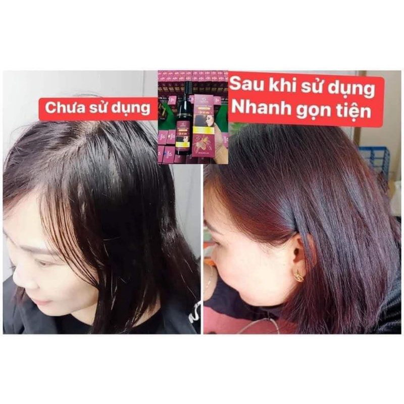 Dầu gội phủ bạc đen&nâu chiết xuất từ thảo dược không hoá chất không hôi không rát không hại da đầu thơm lên màu nhanh