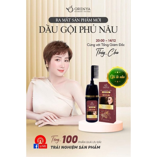 Dầu gội phủ bạc đen&nâu chiết xuất từ thảo dược không hoá chất không hôi không rát không hại da đầu thơm lên màu nhanh