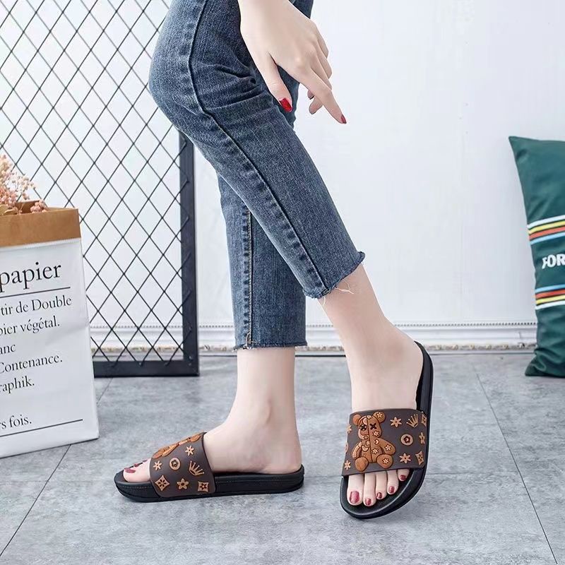 Dép Đi Trong Nhà Đế Dày Mềm Mại Gót Thấp Thời Trang Cho Nữ