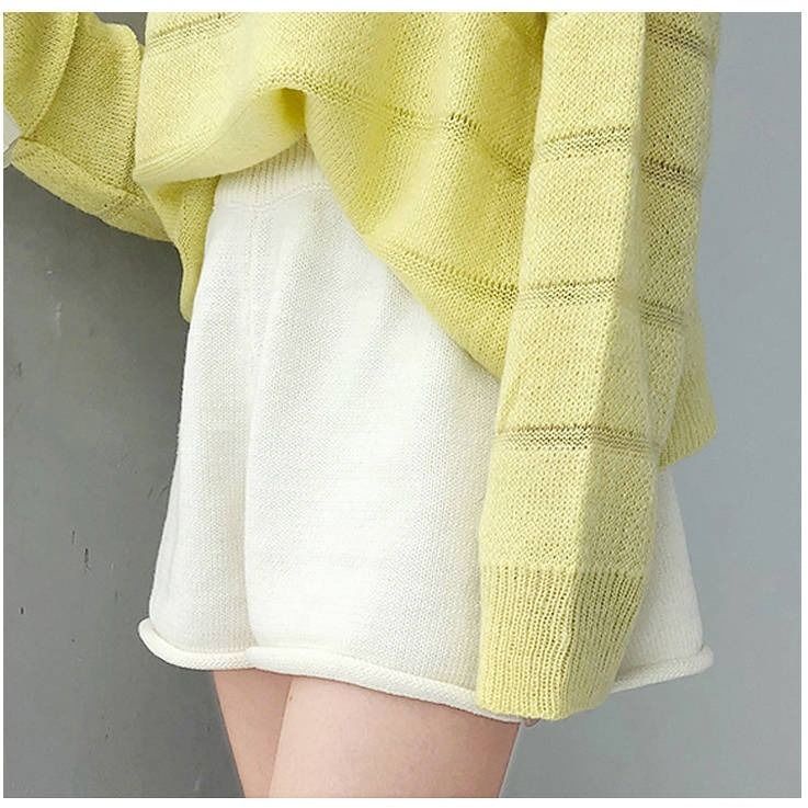 Jiashucheng Quần Short Dệt Kim Lưng Cao Dáng Chữ A Ống Rộng An Toàn Phong Cách Mới Mùa Xuân Hè Có Thể Làm Worn Bên Ngoài Cho Nữ