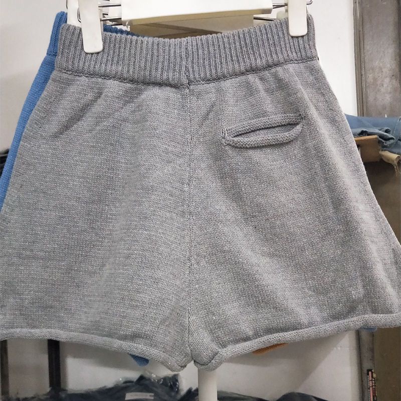 Jiashucheng Quần Short Dáng Chữ A Lưng Cao Ống Rộng Phong Cách Hàn Quốc Dễ Phối Đồ Cho Nữ