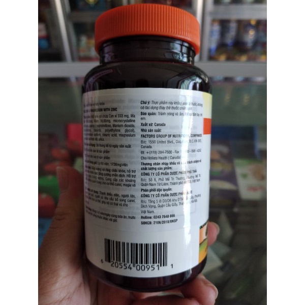 Calcium magnesium with zinc  hộp 60 viên. Giúp xương và răng chắc khỏe,ngừa loãng xương