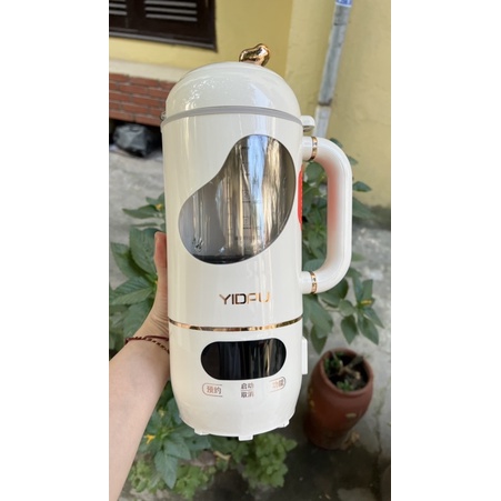 Máy xay nấu làm sữa hạt sinh tố mini cầm tay YIDPU màu trắng dung tích 1L bảo hành 12 tháng