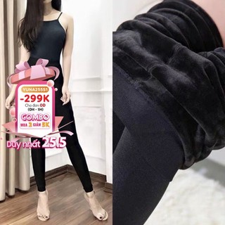 Quần legging nữ Maika lót lông dáng dài cạp cao chống xoắn co dãn bốn chiều, phụ kiện thời trang nữ YUNA