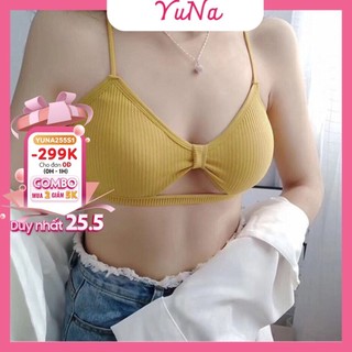 Áo lót nữ len tăm có đệm, đan dây sau lưng cực chất , phụ kiện thời trang nữ MAIKA