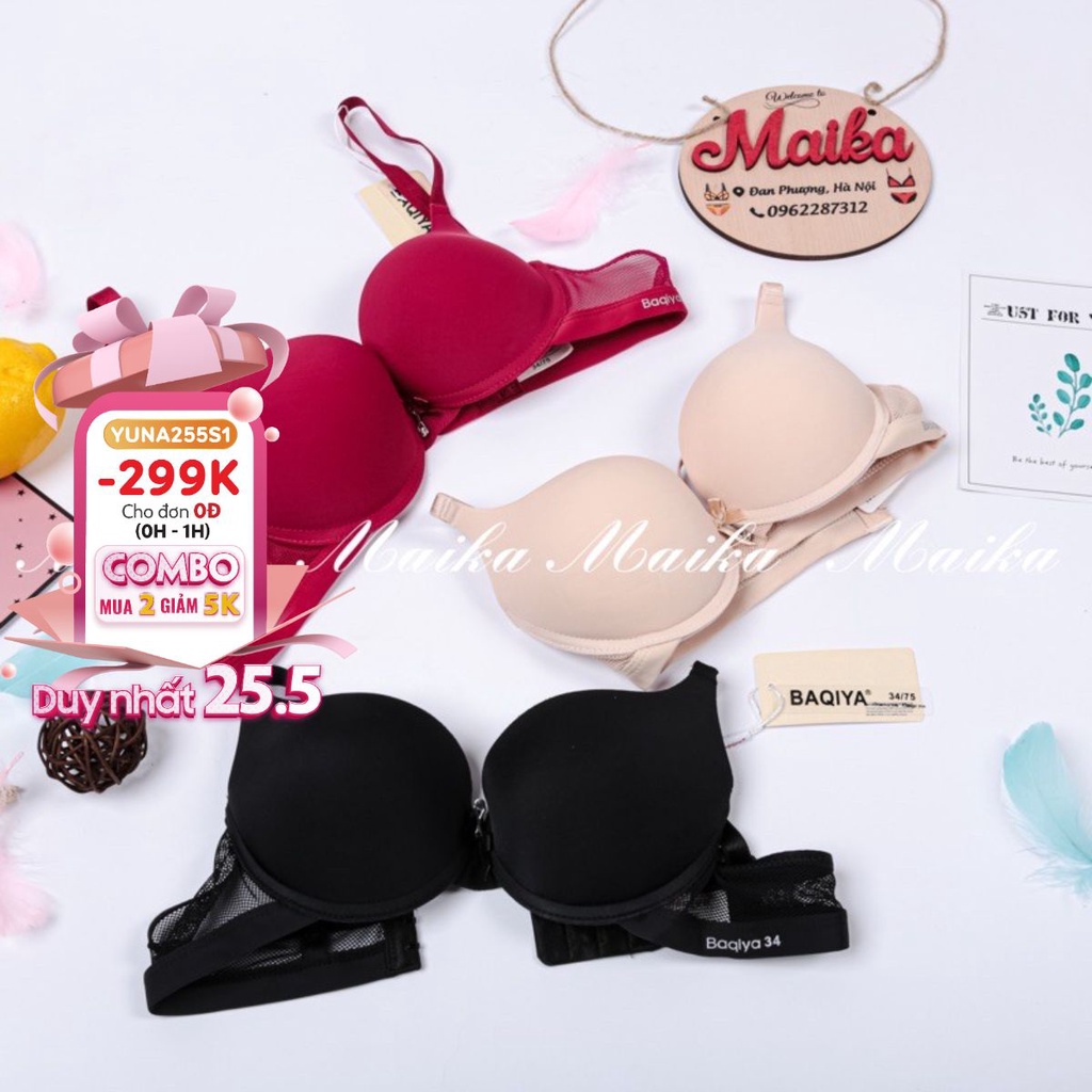 Áo lót nữ có gọng Yuna đệm dày siêu nâng đẩy ngực, phụ kiện thời trang MAIKA