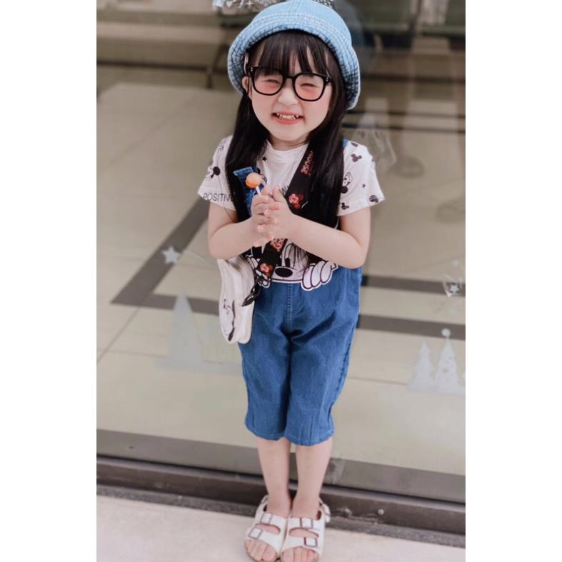 SET YẾM QUẦN BÒ KÈM ÁO HÌNH MICK.KEY CHO BÉ