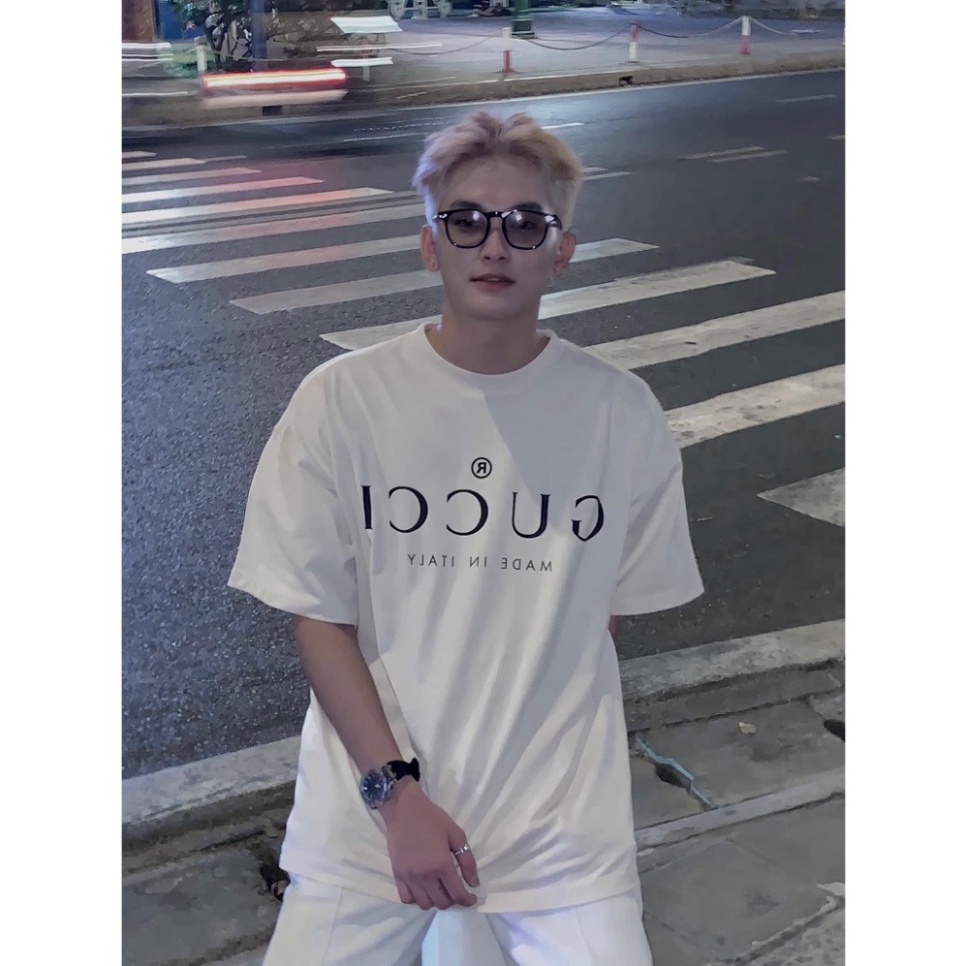 áo phông thun Gucci Logo Made in Italy - Chất cotton cao cấp, Unisex, cổ vo tròn tay cộc - Best Qu